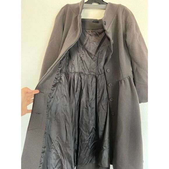 Loeffler Randall Button up wool trench coat US4 - Picture 13 of 16